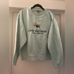 Pacific & Co Lake George New York Blue Sweater Size Medium